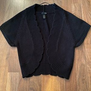H&M - bolero sweater with silver sparkle knit